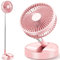 Flodaway Fan Rechargeable, Fold Away Fans Collapsible Portable Fan Pink for Traveling Foldable Compact Fan, Desk and Floor Fan 7200mAh Portable Folding Fan Battery Operated Adjustable 14.5-40