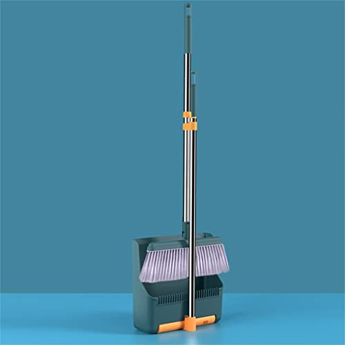 MRXFN H Broom and Dustpan Set Combination Household Sweeping Broom Dustpan Bedroom Sweeping Hair Does Not Stick to The Hair (Color : D, Size (Color : Blue, Size