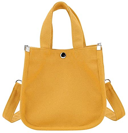 hahuha Mehrere Farben erhältlich Fransen-Leinwand-Einkaufstasche Sommer-Strandtasche Handtasche mit großer Kapazität für Frauen Gelbe Clutch (Yellow, One Size)