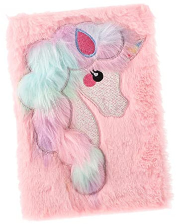 Toyvian 1stk Einhorn-notizblock Einhorn Pelziger Plüsch Tagebuch Zum Schreiben Eines Einhorns Plüsch Einhorn Tagebuch Buntes Notizbuch Einhorn Notizblock Mädchen Behaart Papier Handbuch