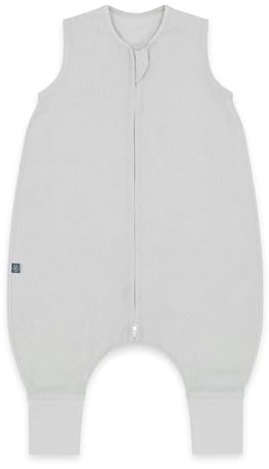 emma & noah Baby Schlafsack mit Füßen 0.5 TOG, Leinen Schlafsack mit Beinen für den Sommer, 100% Leinen, OEKO-TEX Zertifiziert, Stampelsack für Neugeborene (Essential Grau, 70 cm)