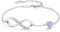LOUISA SECRET Infinity Armband für Damen Silber 925 Schmuck Damen Armreif Verstellbar Armkette Geburtstags Muttertag Weihnachten ValentinstagGeschenk für Frauen Freundin Mama