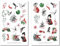 Set de stickers Japon - autocollants, journal, stickers geisha, grue, Asie, femme, fille, oiseaux, nature, cerisiers en fleurs, temple, carpe koi