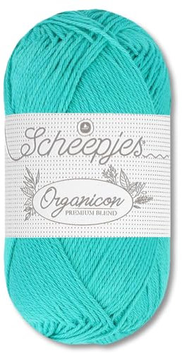 Frida's Wollhaus Scheepjes 50 g Organicon 100% Baumwolle Stricken Häkeln Wolle Garn Amigurumi 70 Farben (264 | Happy Thoughts)