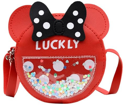 Umhängetaschen, Umhängetasche für Mädchen, Prinzessin Tasche für Mädchen, modische Mini-Tasche, Geschenkidee für kleine Mädchen, Geburtstag, Weihnachten, Rot Schultertaschen
