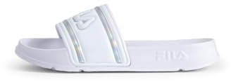 Fila Morro Bay Logo Slipper Wmn, Sandali scorrevoli Donna, Bianco Iridescente, 37 EU