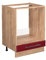 Vicco Oven housing cabinet Fame-Line, Bordeaux High Gloss/Gold power oak, 60 cm, WT Anthracite