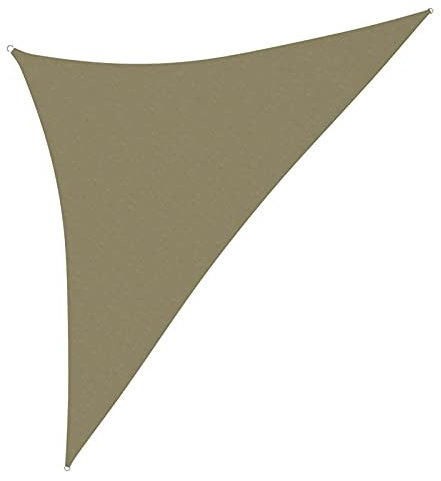 Rantry Toldo vela Oxford triangular, 4 x 4 x 5,8 m, beige, muebles, toldo exterior para privacidad, toldo para jardín, balcón, toldo para exterior, toldo lateral para terraza exterior