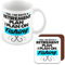 MUGGZ Mug & Coaster Gift for Fisherman/Fishing Enthusiasts - I Plan On Fishing - Giftset - Made in The UK