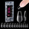 504 Pièces Faux Ongles: CHUCHU Capsule Americaine Ongle Gel Moyenne Ballerine PMMA, Soft Capsule Pose Americaine Ongle Transparente en Résine, 12 Tailles