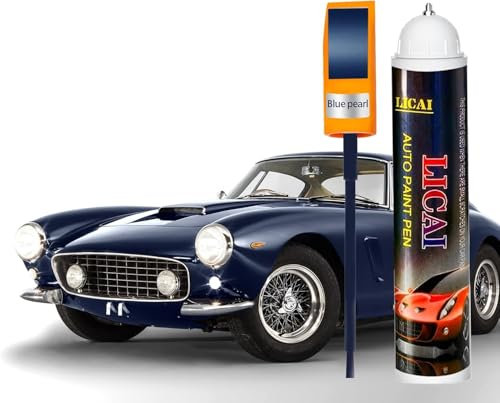 BESCH Lackstift zur schnellen Ausbesserung von Autokratzern und Steinschlägen - 12ml Reparaturstift für Autolack (Marineblau)