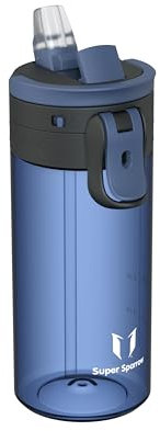 Sparrow Water Bottle Kids 500ml - One-Tap TouchFlow Water Bottles with Straw - Non-Toxic - BPA Free Tritan Bottles - Leak Proof & Sustainable Drinks Bottle for Sports, Outdoors