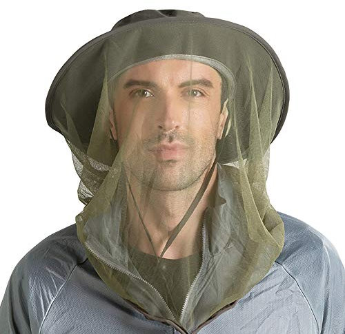 XGOPTS Unisexe Chapeau de Safari Séchage Rapide Casquette Visière Large Bord avec Moustiquaire Amovible Bob Chapeau de Seau Protection Solaire Casquette d'été Extérieur pour Jardinage Randonnée Pêche