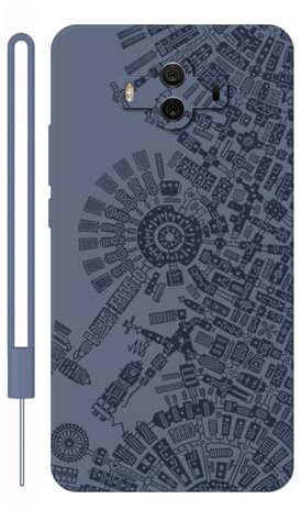 Sunrive Funda Compatible con Huawei Mate 10,Slim Fit Gel Mate Carcasa Case Bumper de Impactos Espalda Cover (Gris)+1 X Correa