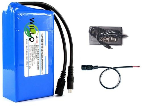 WILLQ 12-Volt-Polymer-Lithium-Ionen-Akkupack DC 12V 6Ah 8Ah 10Ah 12Ah 16Ah 20Ah Wiederaufladbarer Li-Po-Akku