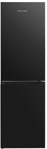 Russell Hobbs Freestanding Total No Frost Fridge Freezer 50/50 247L in Black Steel, Automatic Defrost, Adjustable Thermostat and Feet, Reversible Door, 181(H) x 54.5(W) cm, RH181TNF552E2DI