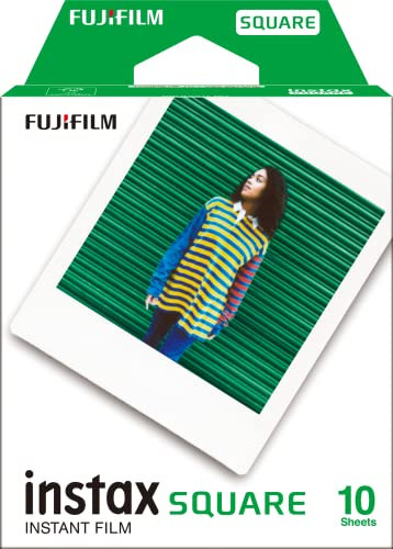 instax SQUARE instant Film, white border, 10 shot pack, suitable for all instax SQUARE cameras and printers