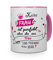 printplanet Tasse mit Stadt/Ort Trier - Motiv Keine Frau ist Perfekt, Aber... -Städtetasse, Kaffeebecher, Mug, Becher, Kaffeetasse - Farbe Rosa