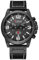 Herrenuhren, Militär-Uhren für Herren und Herren, Lederarmband, analog, Quarz, Chronograph, Datumsanzeige, Sportuhr für Herren, Schwarz, Chronograph, Quarz-Uhrwerk