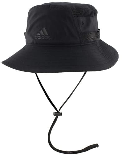 adidas Herren Victory Sun Bucket Hat – Wide Brim Outdoor Cap for Hiking, Sideline, Beach, and Travel Hut, Fischerhut, Schwarz, S-M