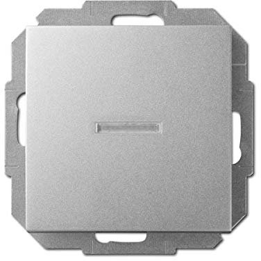 Unterputz Wechselschalter Beleuchtet 10A silber Premium serie SENTIA