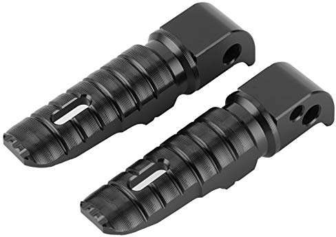 Repose-pieds arrière , Paire de chevilles pédales en alliage d'aluminium Pièces modifiées pour moto pour Remplacement pour MT-10 MT-09 MT-07 Tracer900 FZ6(noir)
