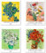Kunstdruck Ungerahmt Bilder Set von 4, Poster Größe: 20x25 cm Premium Blumen Kunstpapier Wanddeko Vintage Wandbild Hochauflösend Wunderbarem Prints Passenden Küche Deko Vincent Van Gogh Posters