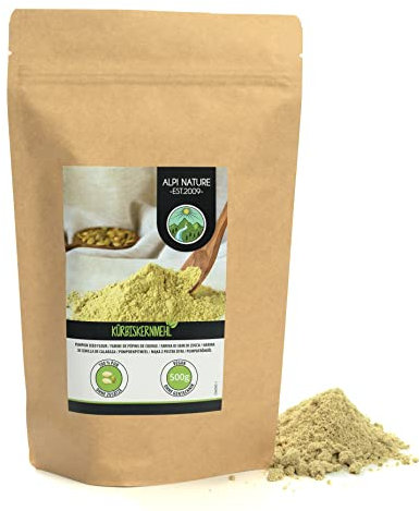 Alpi Nature Semi di Zucca in Polvere 500g, Semi di Zucca Macinati, Farina Senza Glutine