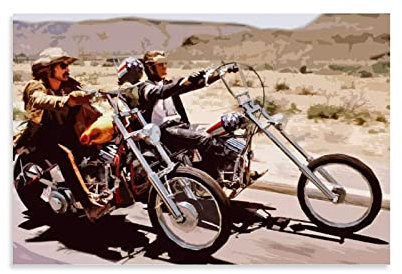 NA Wanddeko Poster Easy Rider Bikers Poster dekorative Malerei Wohnzimmer Poster Schlafzimmer Malerei 60X90cm Kein Rahmen