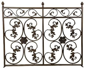 Gartenzaun, Gitter, Schutzgitter, Schutzgitter, Schutzgitter, für den Innen- und Außenbereich, Metall und Gusseisen, Braun, 4 x 81,5 x 100 cm