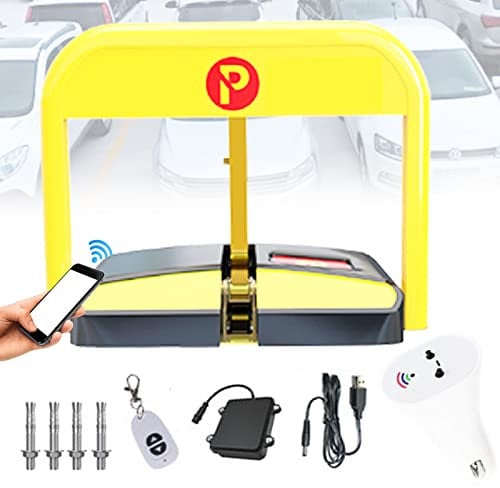 BEESOM Parkplatzwächter, Automatische Parkplatzsperre, Elektrisch Parksperre, Klapppfosten Parkschloss Parkschranke Mit Fernbedienung