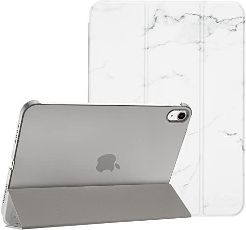 ProCase Hülle für iPad A16 11 Generation 2025 11/ iPad 10. Generation 2022 10,9'' Case Leicht Dünn Hart Schutzhülle Smart Cover Hülle Auto Wake/Sleep -Marmor Weiß
