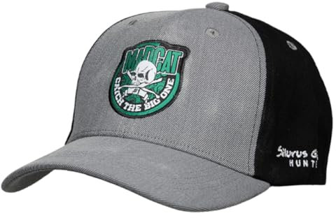 Madcat Skull Badge Cap - Angelcap, Cappy für Angler, Angelmütze zum Wallerangeln, Kopfbedeckung