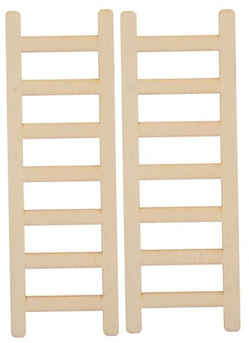 YARNOW Realistic Mini Ladders for House Decor Wooden Miniature Ladders Bonsai Landscape Craft Collection Boys and Girls Play