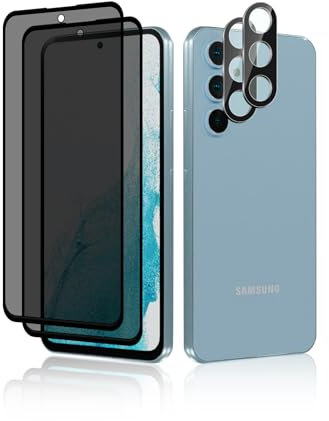 MiKoyi Sichtschutz Schutzfolie für Samsung Galaxy A54 5G, [2+2 Stück] Gehärtetes Glas Folie Privacy Displayschutz Kameraschutz Anti Spy Schutz 9H Härte Blickschutzfolie für Samsung Galaxy A54 5G