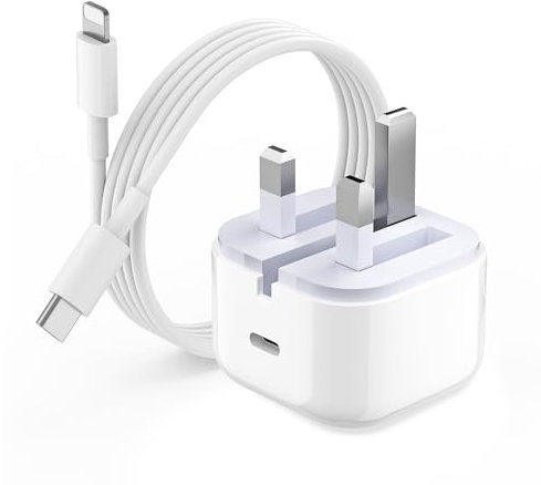 Newding 20W Fast Charger Plug and Cable for Phone 14 Pro 14 Pro Max 14 14 Plus 13 13 Pro Max 13 Pro 13 Mini 12 11 XS XR X, Type C PD Wall Charger, USB C Adapter Plug UK with 5FT Charging Cord (2024)