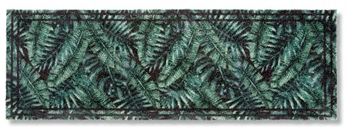 Astra Flauschige Sauberlaufmatte weich - Pure & Soft - Palmenblätter 50 x 150cm - Waschbarer Küchenteppich innen - Türmatte strapazierfähig - Teppich läufer