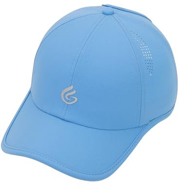 PivotWing Basecap Damen, Running Baseball Cap Damen Pferdeschwanz Hut UPF 50+ Einstellbar Draussen Sonnenhut Atmungsaktiv Sport Kappe Pferdeschwanz Sun Hat Schirmmütze Blauer See