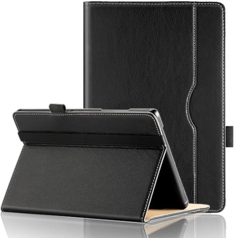 elfofle Universal Hülle for DOOGEE U11/U11 Pro/U10/T10W/Blackview Tab90 WiFi/Blackview Tab60 WiFi, Kompatibel mit Teclast P50/M50/T50, PU Leder Schutzhülle für 10-11 Zoll Tablet (Schwarz)