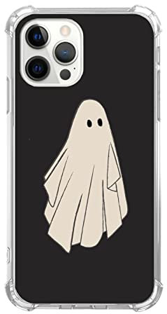 Junilotcik Cute Ghost Halloween Hülle Kompatibel mit iPhone 15 Pro Max, Hippie Trippy Halloween Ghost Hülle für Mädchen Männer und Frauen, Einzigartige trendige TPU Bumper Handyhülle für iPhone 15 Pro