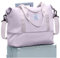 Borsone da palestra in pelle impermeabile grandi borse sportive da viaggio borse da viaggio con scomparto per scarpe borsa bagnata weekender borsa da notte uomo donna, rosa