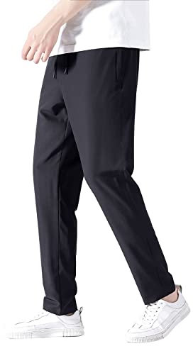 Lightning Deals of Today Prime Clearance Hose Herren Winter Taschen Outdoorhose Mens Guard Pants Loose Ice Silk Solid Sports Leggings