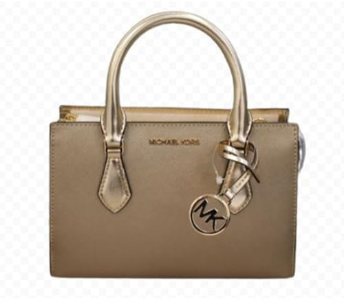 Michael Kors Sheila Umhängetasche aus Saffiano-Leder, klein, Hellgoldfarben