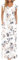AUSELILY Damen Kleid mit Taschen Blumenmuster Lässiges Lockeres Sommer Rundhalsausschnitt Kurzarm Strandkleid(Weiße Blume,S)