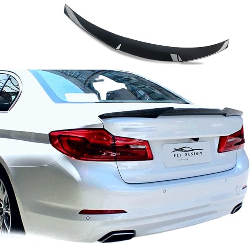 Heckspoiler passend für BMW 3er E90 Limousine, Heckflügel Spoilerlippe für Auto-Tuning in V-Still Glanz Schwarz mit ABE