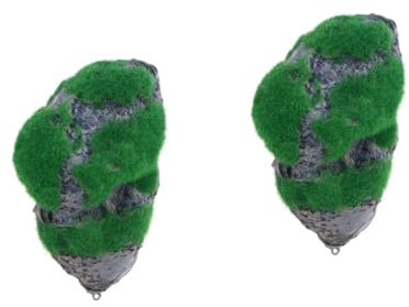BESPORTBLE 2stücke Schwimmende Pumice Dekoration Für Aquarien Kunststein Ornament Mit Moos Wasserlandschaft Für Fischbecken Und Unterwasser Dekoration