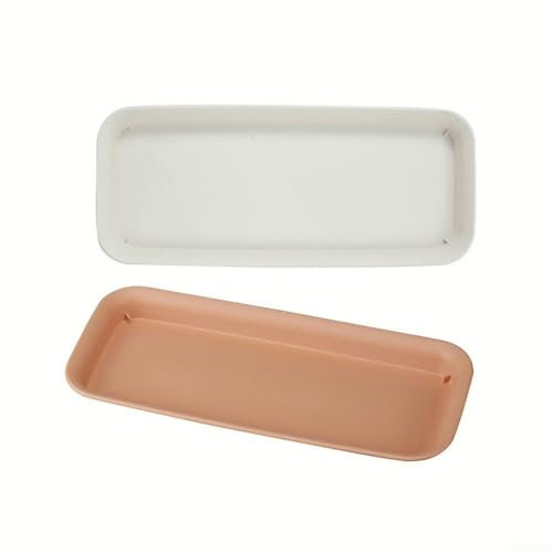 SPORTARC Sottovaso per piante, in plastica, resistente alla corrosione, previene fuoriuscite di terreno, piatto rettangolare in resina, marrone, taglia M (marrone XL)