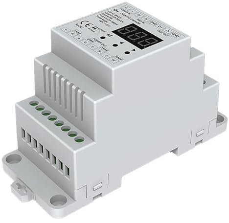 Decoder DMX512 a tensione costante a 4 canali Controller RGB/RGBW Montaggio su guida DIN Controller dimmerabile a 4 canali 5-36VDC