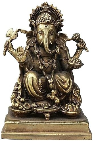 CYJAZNHH Buddha Statue,Chinesische Feng Shui Buddha Figur, Buddha-Statue, tibetischer Buddhismus, Fane, Bronze, Elefanten-Buddha-Statue, Bronze-Dekoration aus reinem Messing, Möbel-Schreibtisch