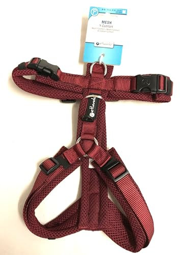 Petlando Hundebrustgeschirr Mesh Y-Comfort Bordeaux M (Halsumfang 46-74 cm, Brustumfang 50-74 cm)